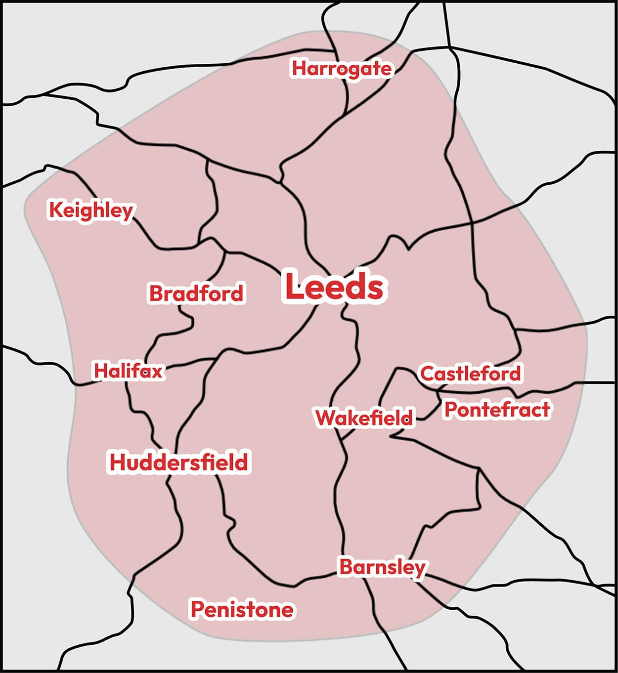 Map of locations we cover